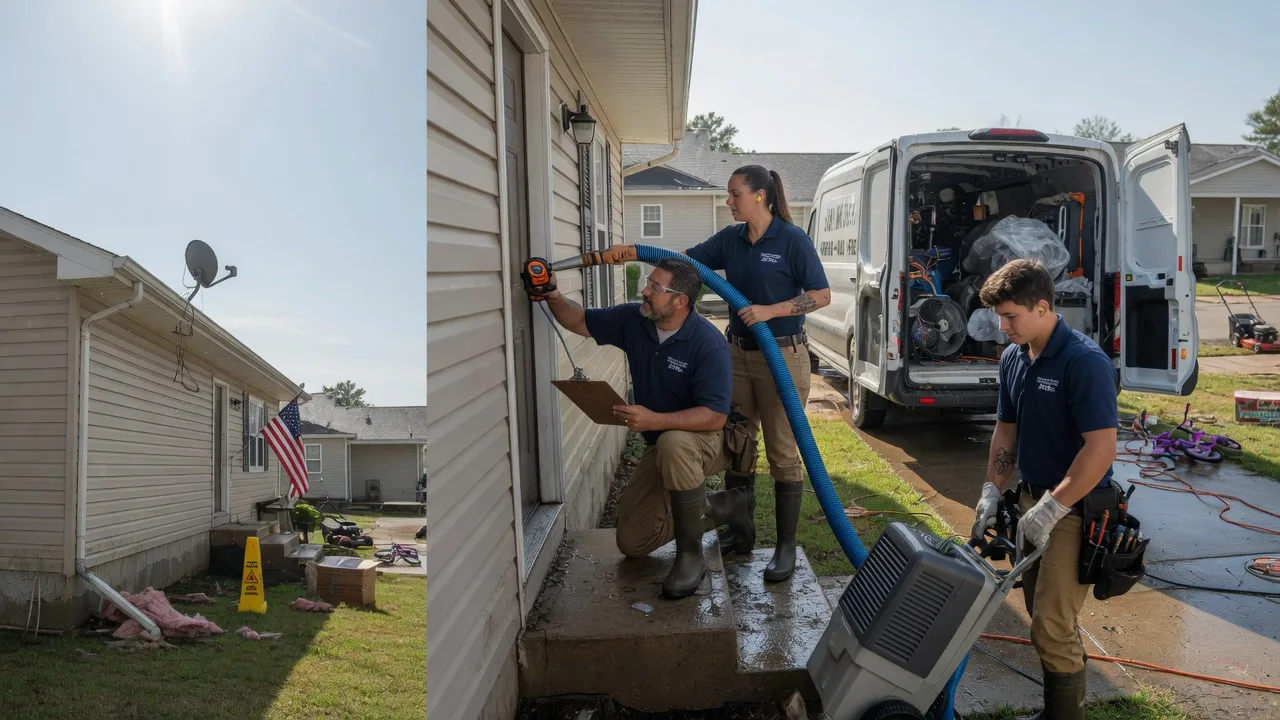 Ceiling Water Damage Restoration in Gas, KS near me